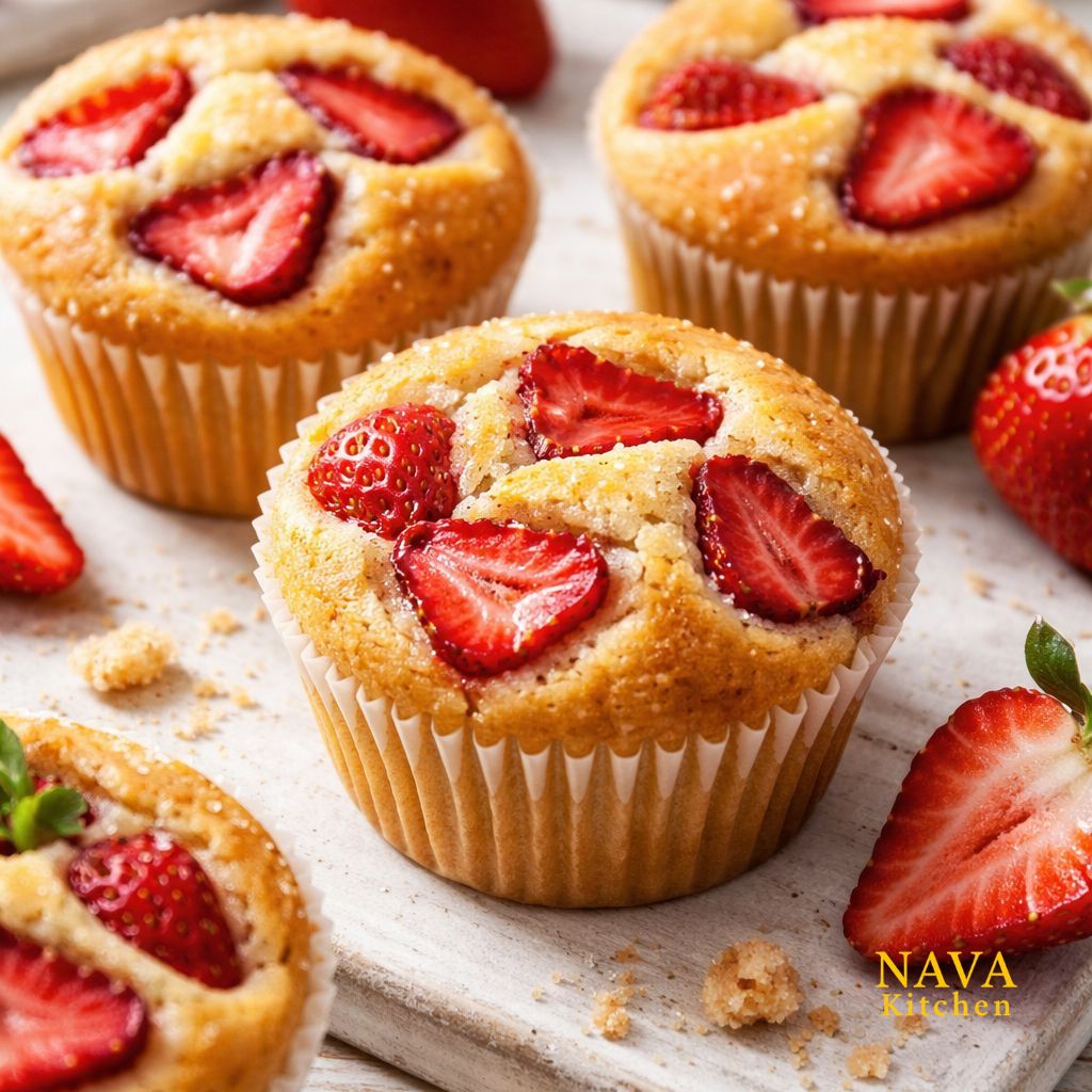 Strawberry Almond Flour Muffins