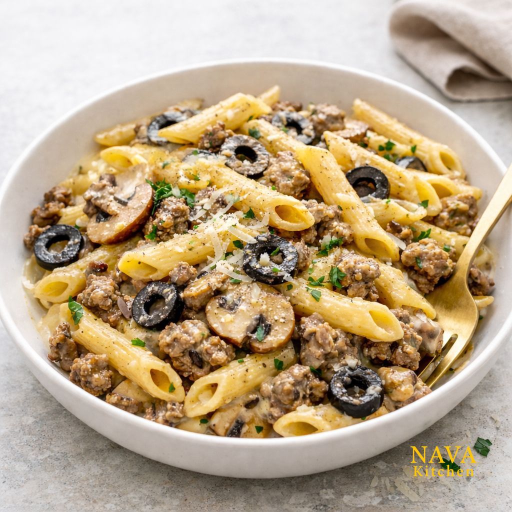 Creamy Beef Penne