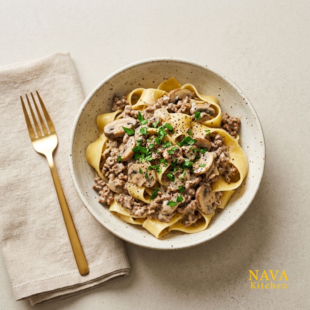 Ground Beef Stroganoff